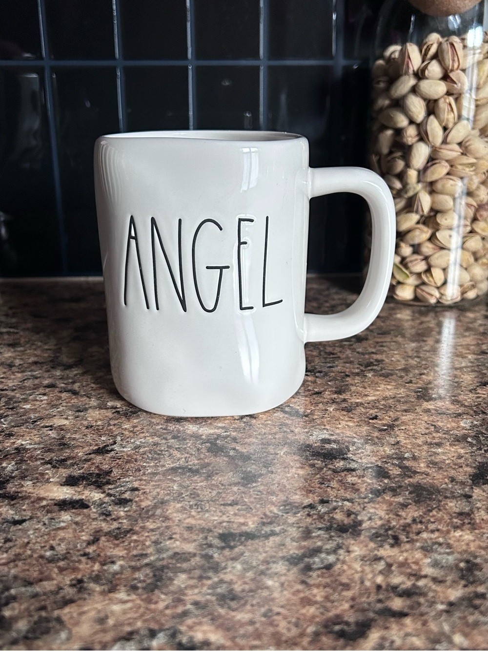 Rae Dunn Angel White Ceramic Mug